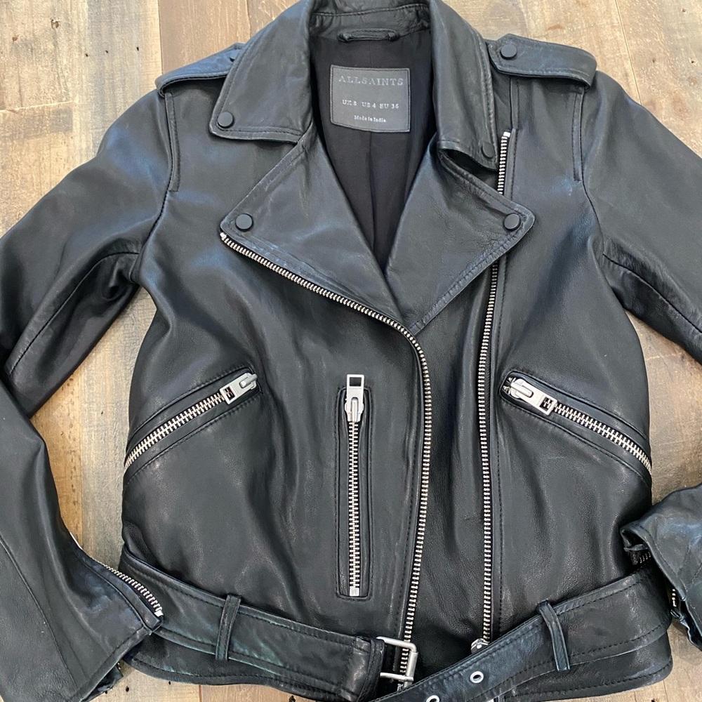 All Saints Balfern Leather Biker